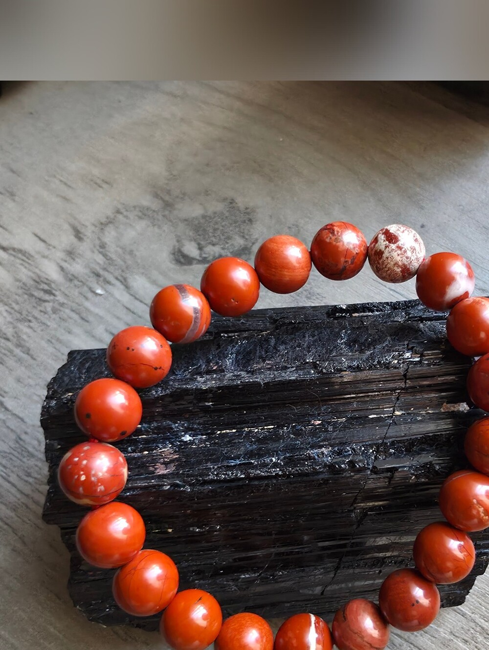 Red Beaded Stretch Bracelet - Women Jewelry | 8mm